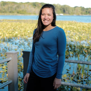 Women's Long Sleeve Active Shirt - The Blue Storm